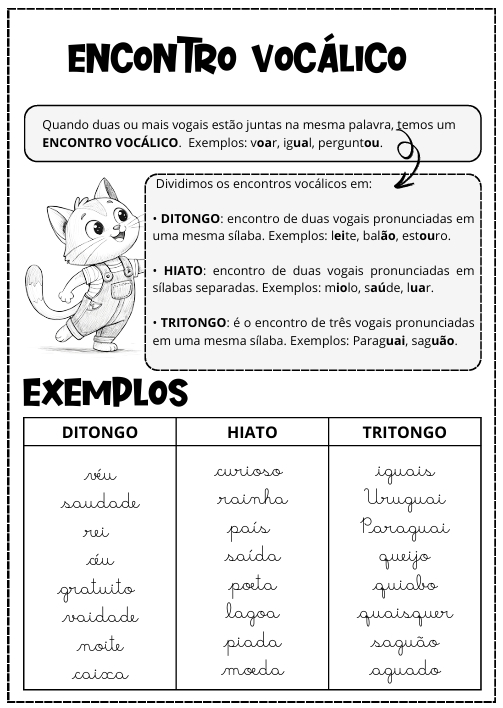 Encontro vocálico 4º ano
