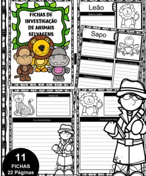 Fichas de animais atividades ciencias