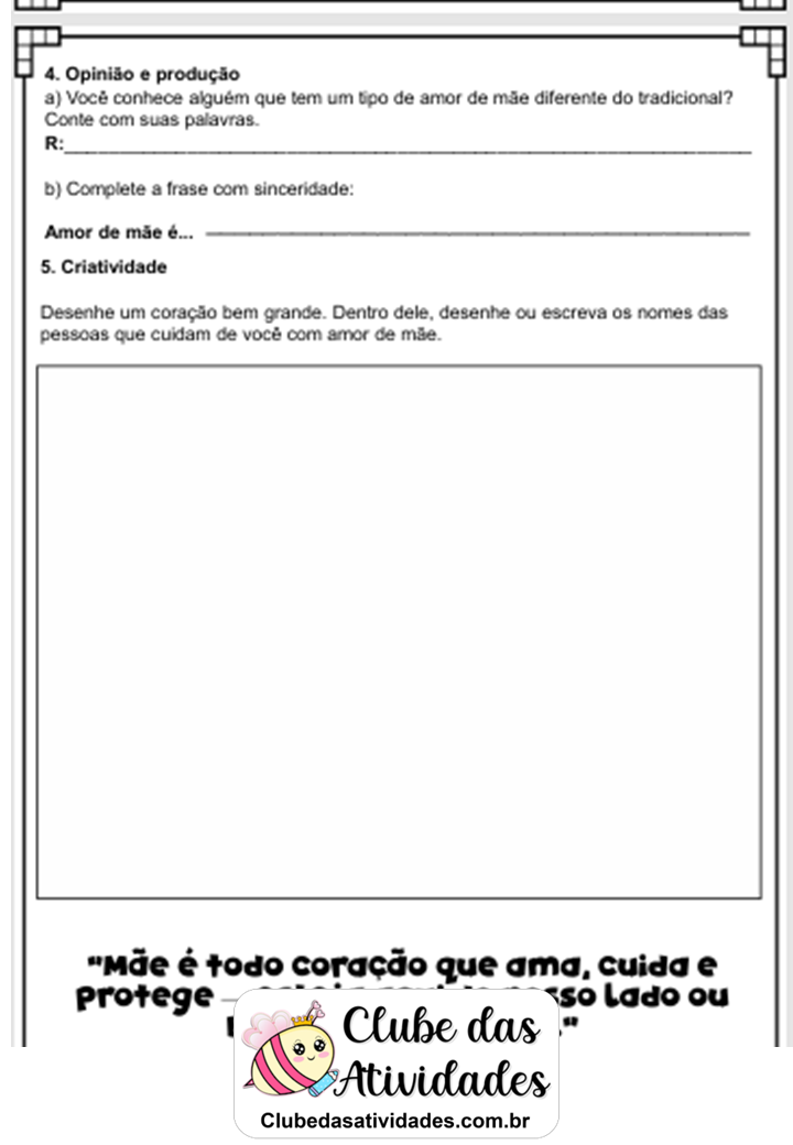 Coração de Mãe - para 4º e 5º ano - Imagem 4