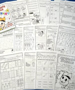Caderno de Atividades Juninas com a Turma da Mônica