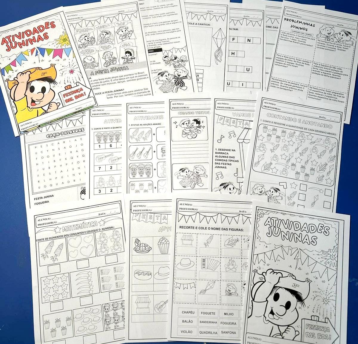 Caderno de Atividades Juninas com a Turma da Mônica